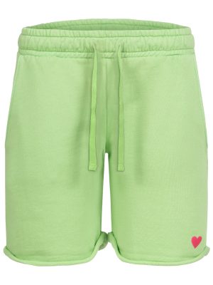 Sweat Shorts grün mit Flockherz