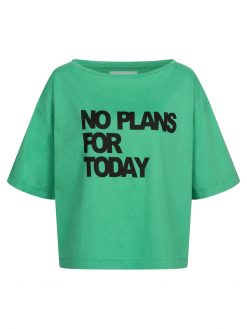Shirt no plans for today grün
