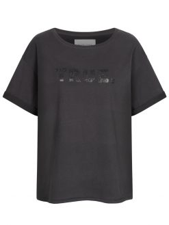 T-Shirt mit Glitzerprint TRUE obsidian