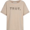 T-Shirt mit Glitzerprint TRUE silver