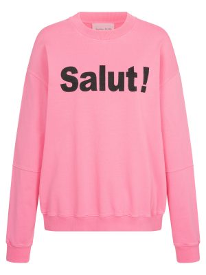Länger geschnittener Salut Sweater in pink