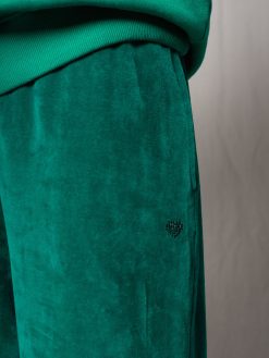 Hose Velvet grün Herz
