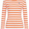 Longsleeve orange weiß gestreift