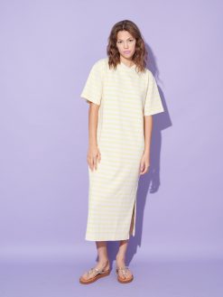 Alternative view of Dress with stripes yellow