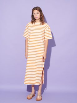 Alternative view of Dress with stripes orange