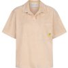 Polo Shirt aus Frottee in Beige