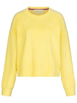 Sweatshirt aus Frottee in Gelb
