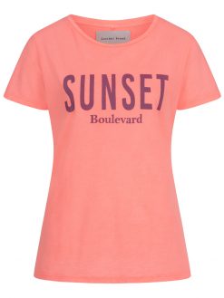 T-Shirt Sunset Boulevard in fluo orange