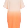 Kleid mit dip dye Effekt in orange