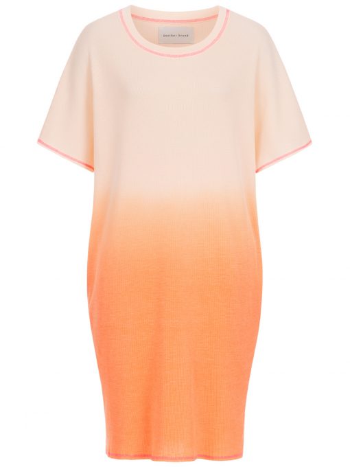 Kleid mit dip dye Effekt in orange