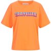 Shirt mit Traveller Print in orange