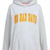 Grauer Hoodie No Nad Days mit Glitzerprint