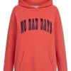 Roter Hoodie No Nad Days mit Glitzerprint
