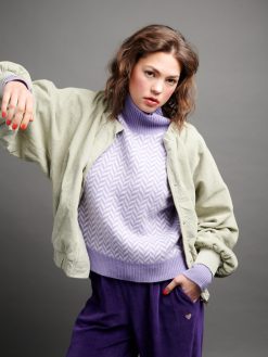 Cordjacke in Salbei Ballonärmel