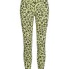 Leggings mit Leoprint in lime