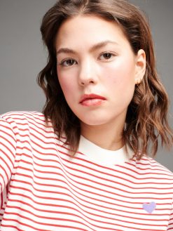 Shirt mit Streifen und kleinem Herz