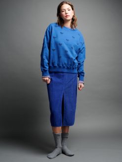 Cord Rock blau am Model