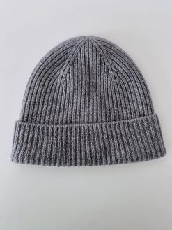 Kaschmir Mütze grau