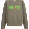 Hey You Sweatshirt aus reiner Baumwolle in grau