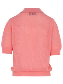 Kaschmir Polo in Rosé mit Ananas