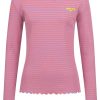 Longsleeve rot-violett geringelt