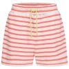 Shorts mit Streifen in korallenrot