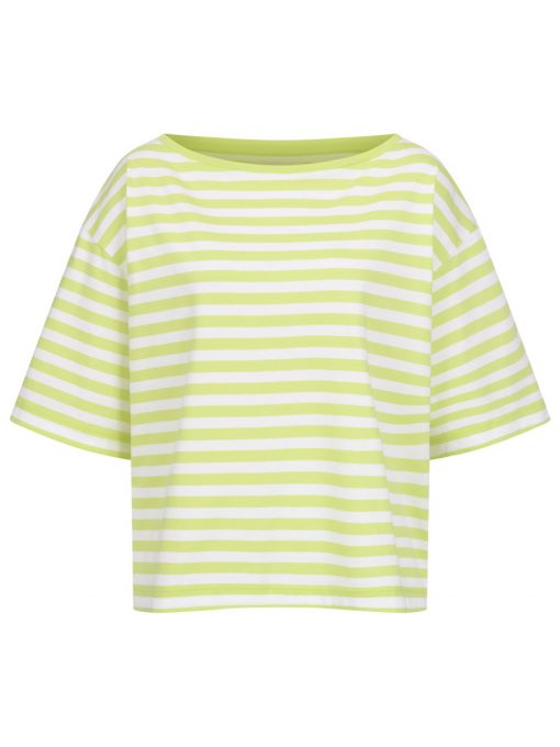 Shirt mit lime-weißen Streifen