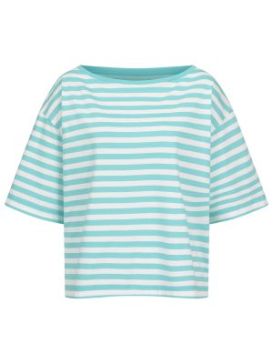 Shirt mit türkis-weißen Streifen