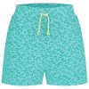 Shorts mit Leoprint in türkis