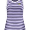 Rib Top mit Streifen blau-weiß
