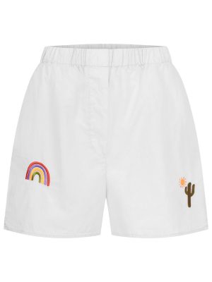 Popeline Shorts weiß Vorderansicht