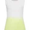Top mit Rüschen dip dye lime