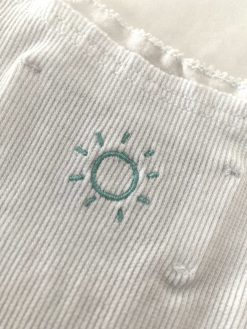 Top mit Rüschen dip dye türkis Sonne