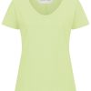 T-Shirt mit V-Ausschnitt lime