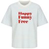 Shirt mit hellblauen Streifen Happy Funny Free