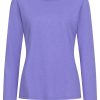 Longsleeve mit Rundhals lila
