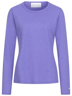 Longsleeve mit Rundhals lila