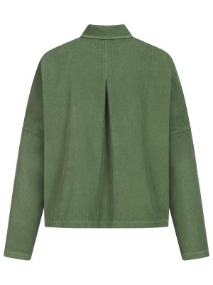 Bluse aus Feincord gruen Rückansicht