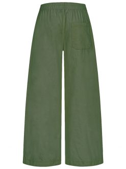 Feincord Hose in olivgrün Rückansicht