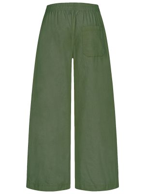 Feincord Hose in olivgrün Rückansicht