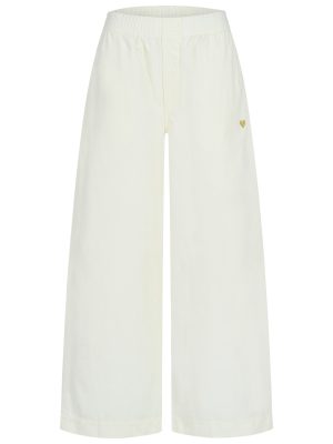 Cord Hose in creme weiß