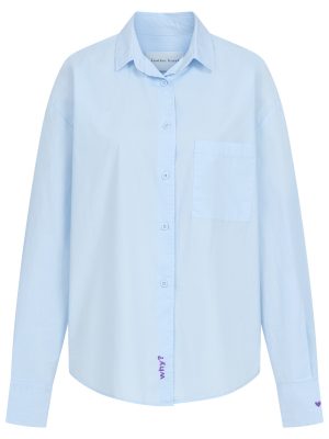 Popeline Bluse why hellblau