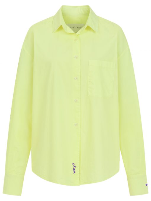 Popeline Bluse why? lime