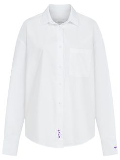Popeline Bluse why? weiß