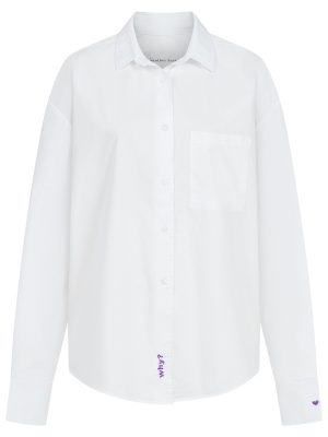 Popeline Bluse why? weiß