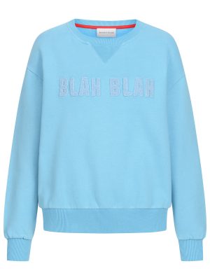 Hellblaues blah blah Sweatshirt
