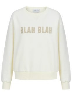 Blah Blah Sweatshirt mit Glitzer Stickerei
