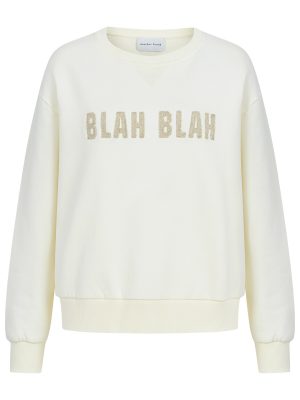Blah Blah Sweatshirt mit Glitzer Stickerei