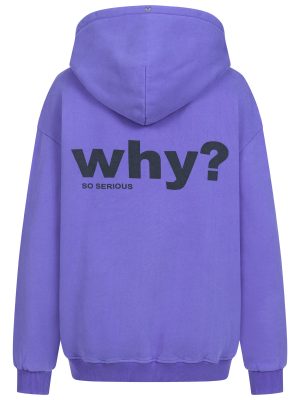 Hoodie Why so serious lila Rückteil