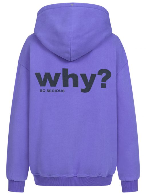 Hoodie Why so serious lila Rückteil